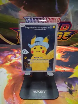 HOLO Achu Van Gogh Pikachu Custom Derpy Card Alt Art Secret Rare - Image 1