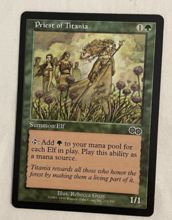 1x Priest of Titania Urza's Saga MTG Magic the Gathering NM - Image 2