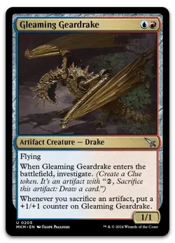 Gleaming Geardrake #205 (NM) Murders Karlov Manor MKM Magic MTG - Image 1