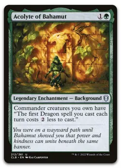 Acolyte of Bahamut #212 (NM) Baldur's Gate CLB Magic MTG - Image 1