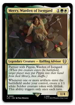 Merry, Warden of Isengard #61 (NM) Lord of the Rings LTC Magic MTG - Image 1