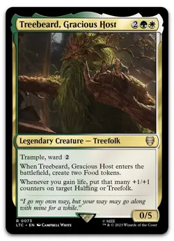 Treebeard, Gracious Host #73 (NM) Lord of the Rings LTC Magic MTG - Image 1