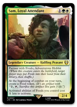 Sam, Loyal Attendant #7 (Foil) (NM) Lord of the Rings LTC Magic MTG - Image 1