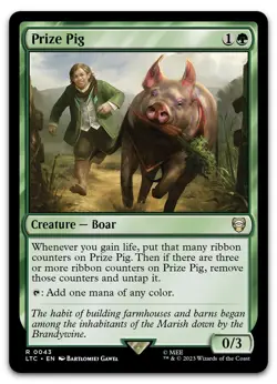 Prize Pig #43 (NM) Lord of the Rings LTC Magic MTG - Image 1