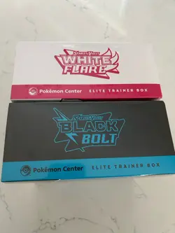 Pokemon Center Black Bolt and White Flare Elite ETB Sealed Set of 2 IN HAND - Image 4