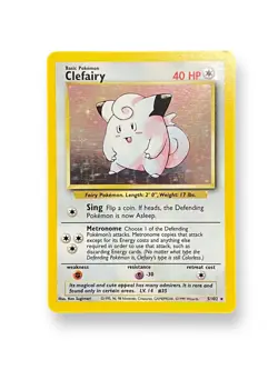Clefairy 5/102 Holo Pokemon Base Set 1999 WOTC TCG - Image 1