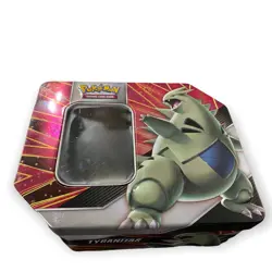 Pokemon Tyranitar Tin Used Empty For Storage Or Display - Image 2