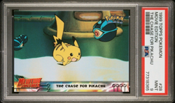 1999 Topps Pokemon First Movie THE CHASE FOR PIKACHU Black Logo - PSA 9 - Image 1