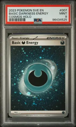 Darkness Energy Pokemon 151 Cosmos Holo 2023 SVE English #007 - PSA 9 MINT - Image 1