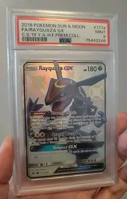Rayquaza GX - PSA 9 MINT 2018 Pokemon Sun & Moon Hidden Fates 177a/168 - Image 3