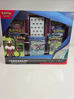 Pokemon TCG Tsareena EX Premium Collection Promo Booster Box New Sealed Bent Box - Image 1