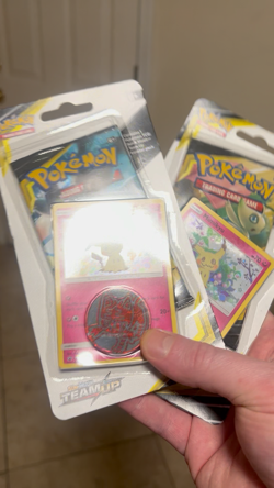 Pokemon Sun & Moon TEAM UP Checklane Blister - 2x Pack LOT Pikachu + Celebi Art - Image 2