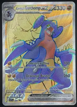 Pokemon TCG Cynthia’s Garchomp ex Promo Full Art Holo Destined Rivals 204 NM - Image 1