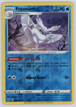 Pokemon TCG Frosmoth 064/202 Sword & Shield Base Set Reverse Holo Rare - Image 1