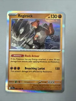 Pokemon TCG * Journey Together 082/159 Regirock Rare HOLO * UNG NM FRESH PK - Image 1