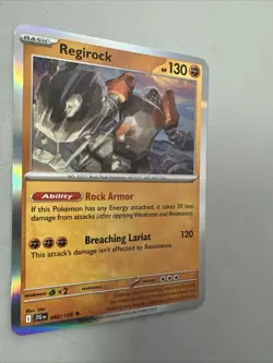 Pokemon TCG * Journey Together 082/159 Regirock Rare HOLO * UNG NM FRESH PK - Image 2
