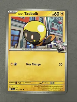 Pokemon TCG * Journey Together 052/159 Iono's Tadbulb Common * UNG NM FRESH PK - Image 1