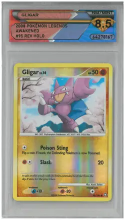 2008 Pokemon Legends Awakened GLIGAR #95/146 Reverse Holo 💎 DSG 8.5 NM/Mint - Image 1