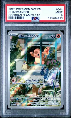 2023 POKEMON SVP EN-SV BLACK STAR PROMO #044 CHARMANDER PSA 9 - Image 1
