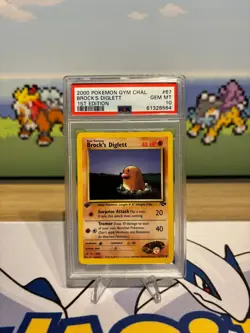 Pokemon TCG WOTC Brock's Diglett 67/132 Gym Challenge 1st Edition PSA 10 - Image 1