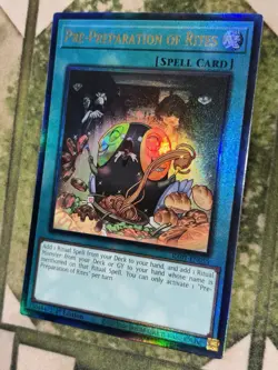 YuGiOh PRE-PREPARATION OF RITES Prismatic Ultimate Rare RA01-EN055 - Image 1