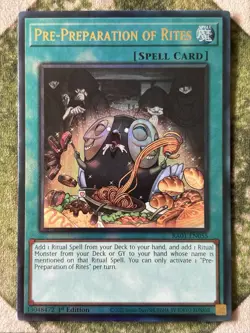 YuGiOh PRE-PREPARATION OF RITES Prismatic Ultimate Rare RA01-EN055 - Image 2