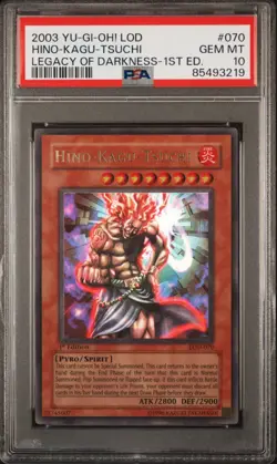Hino Kagu-Tsuchi LOD-070 1st Edition - Ultra Rare Yugioh PSA 10 Gem Mint - Image 3