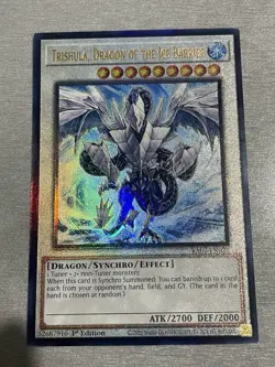 Yu-Gi-Oh! TCG Trishula, Dragon Of The Ice Barrier RA02-EN026 Ultimate Rare NM/M - Image 1