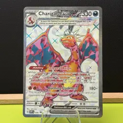 Pokemon TCG Charizard EX 215/197 Obsidian Flames Ultra Rare Full Art Holo Card - Image 1