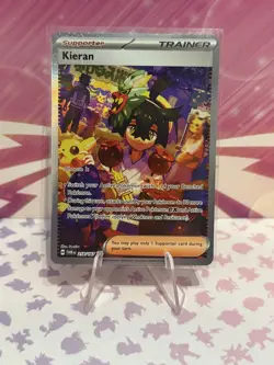 Pokemon Kieran TCG Scarlet & Violet Twilight Masquerade Holo Card 218/167 - Image 1