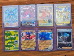 8x Pokemon Cards V/Vmax Full Art Lot - Eternatus, Ampharos, Palafin, Trainers - Image 1