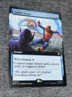 MTG Spider-Sense 0254 (Extended Art) Marvel's Spider-Man NM SPM Non Foil - Image 1