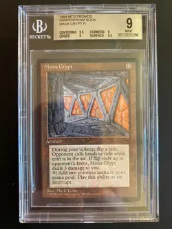 Mana Crypt Mtg BGS 9 Quad++ MINT book promo Magic - Image 1