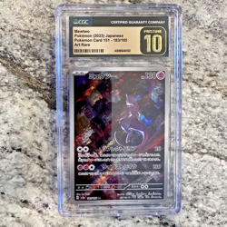 CGC 10 Pristine Mewtwo 183/165 Holo AR 151 sv2a Pokemon Card Japanese - Image 1