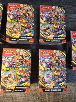 Pokemon TCG Mega Evolution Booster Bundle Lot Of 7 - Image 3