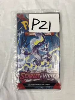 Scarlet & Violet Base Set Booster Pack Pokemon TCG English 2023 Miraidon Artwork - Image 3
