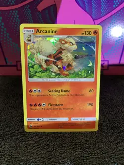 Pokemon TCG Arcanine Sun & Moon Base Set 22/149 Holo Holo Rare MINT/NM - Image 2
