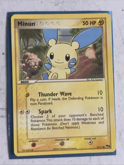 Minun Pop Series 1 12/17 2004 LP Pokemon - Image 1