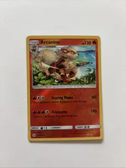 Arcanine 22/149 Rev Reverse Holo Sun & Moon Base SM Pokemon NM - Image 1