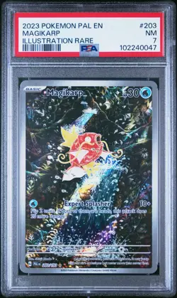 2023 Pokemon Magikarp Illustration Rare Paldea Evolved Holo #203 PSA 7 NM - Image 1