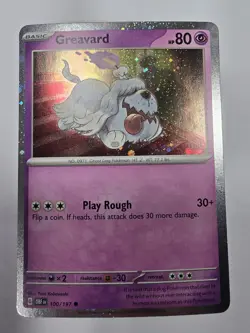 Greavard - (Cosmos Holo) 100/197 Obsidian Flames Holo Pokemon Tcg - Image 1