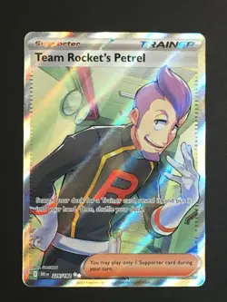 Pokemon Team Rocket's Petrel Full Art 226/182 DRI Destined Rivals NM - Image 1