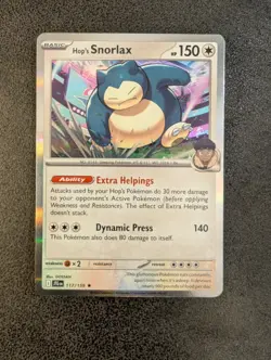 Hop's Snorlax 117/159 Pokemon TCG Journey Together Holo Rare Near Mint/Mint - Image 1