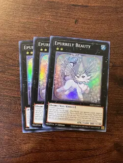 YuGiOh - X3 EPURRELY BEAUTY- AMDE-EN015 - SUPER RARE 1st Ed - NM - Image 1