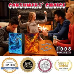 1008 Card Binder 9 Pocket, 3-Ring Trading Card Binder with 56 Page Removable ... 749083842250 - Image 2