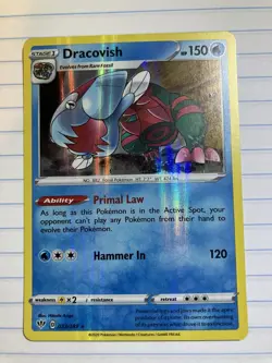 Pokemon TCG Dracovish Darkness Ablaze Holo Rare Card 053/189 NM Condition - Image 1