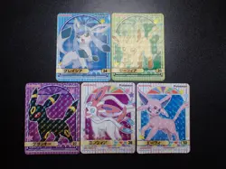 Pokemon Card Marumiya Holo Sticker x5 Espeon Umbreon Leafeon Glaceon etc #5091 - Image 1