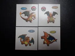 Pokemon Card Daiichi Bread Promo Sticker Charizard x4 SET #4993 - Image 1