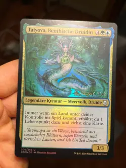 GERMAN Tatyova, Benthic Druid • Prerelease Foil + Coiling Oracle • Mtg (1633) - Image 2