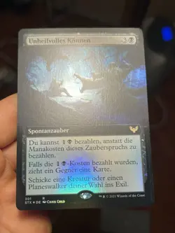 GERMAN Extended Art Foil Baleful Mastery + Tragic Slip • Mtg (1630) - Image 3
